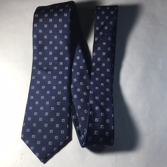 Joseph Abboud - Navy with small light blue square with silver outline. - Picture 6 of 12